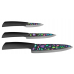 Набор из 3 ножей Omoikiri MIKADZO IMARI black+ универсальная подставка 4992023 