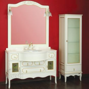 Migliore Malaga Зеркало 107x117 см Avorio Decape Oro PS.MLG-SP107.ADO