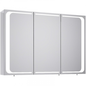 Шкаф-зеркало с подсветкой 100x70 см Aqwella Milan Mil.04.10 белый