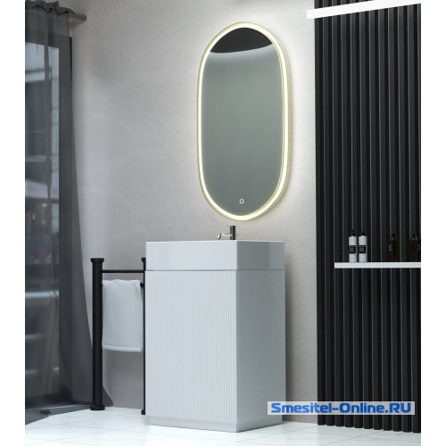 Фото Тумба c раковиной 60х47 Sanvit Рольф Мини белый krolfmini3d