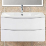 Тумба под раковину 100x45 Belbagno Acqua-1000-2C-SO-BL Bianco Lucido