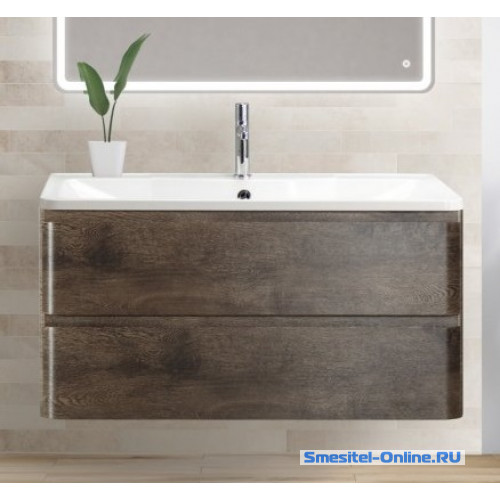 Фото Тумба под раковину 100x45 Belbagno Albano-1000-2C-SO-RNG Rovere Nature Grigio