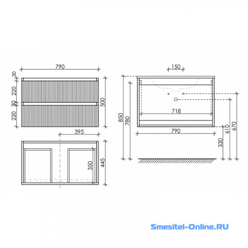 Тумба под раковину 80 Sancos Snob T SNT80SM Doha Soft купить в интернет ...