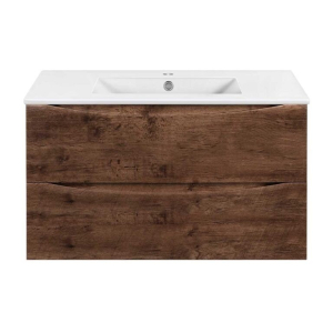 Тумба под раковину 90 Vincea Mia Slim VMC-2MC900S1RW темное дерево