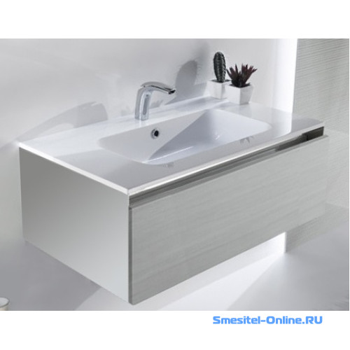 Фото Тумба с раковиной 100x46 SanVit Кубэ-1 100 kkube1100w белая