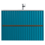 Тумба с раковиной 77х47 Art&Max Elegant AM-ELEGANT-800-2C-SO-TM-LED бирюзовый матовый 