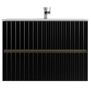 Тумба с раковиной 87х47 Art&Max Elegant AM-ELEGANT-900-2C-SO-NM-LED чёрный матовый 