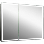 Зеркальный шкаф 100х80 Art&Max Techno AM-Tec-1000-800-2D-F-Nero черный 