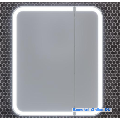 Фото Зеркальный шкаф 80 Opadiris Элеганс 00-00006876 белый матовый