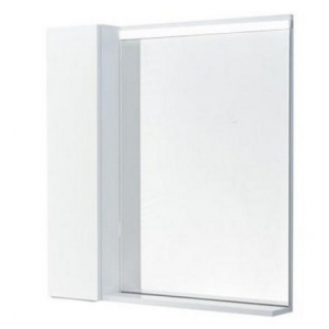 Зеркальный шкаф 80x70 см Aquaton Рене белый грецкий орех 1A222502NRC80