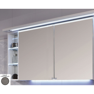  Зеркальный шкаф c подсветкой 90x66 cм Puris Crescendo серый структурный S2A43926L(169)
