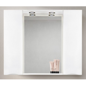  Зеркальный шкаф с подсветкой 100x75 cм Belbagno Marino-SPC-1000/750-2A-BL-P Bianco Lucido 