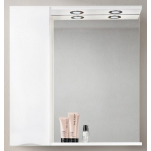  Зеркальный шкаф с подсветкой 80x75 cм Belbagno Marino-SPC-800/750-1A-BL-P-L Bianco Lucido