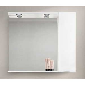  Зеркальный шкаф с подсветкой 90x75 Belbagno Marino-SPC-900/750-1A-BL Bianco Lucido 