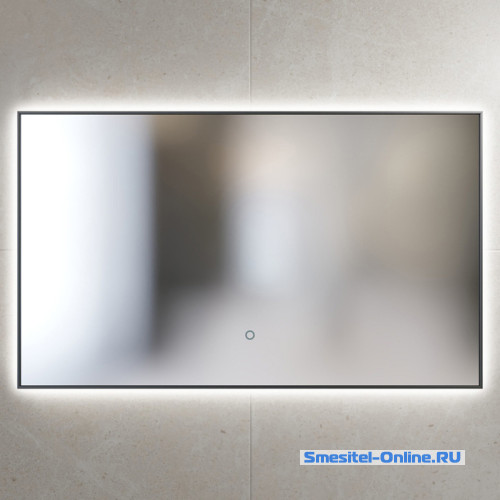 Фото Зеркало 100 см Sanvit Панорама черный профиль zpan100bl