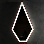 Зеркало 45х80 Abber Stein AS6611BR коричневый, с подсветкой