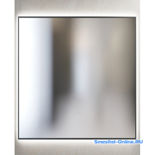 Фото Зеркало 50 см Sanvit Панорама черный профиль zpan50bl