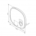 Зеркало 65х65 AM.PM Func M8FMOX0653SA с подсветкой с увеличением и ИК-сенсорным выключателем 