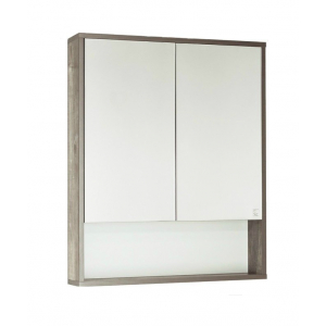 Зеркало-шкаф 65x80 см Style Line Экзотик 65 темное дерево белый ЛС-00000397