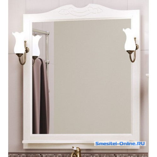 Фото  Зеркало со светильниками Opadiris Клио 85x103 см белёный бук 