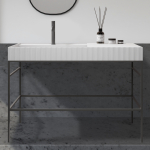 Консоль с раковиной 120 Abber Stein AS2647 белая матовая