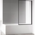 Шторка на ванну 80 AQUAme R AQM2859-R черный матовый