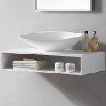 Тумба под раковину Abber Stein AS1612 белая матовая