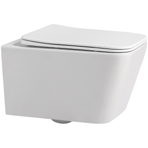 Унитаз Abber Rechteck AC1201MW белый матовый, с сиденьем микролифт