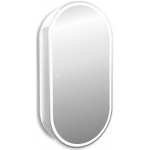 Зеркальный шкаф 50 Abber Kontur AG6339S белый, с подсветкой 