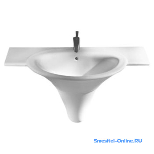 Фото Раковина 110x58,5 см Hatria Sculture YR3801с крепежом YR4701