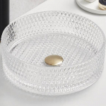 Раковина 36x36 Ceramalux GL01 прозрачная