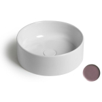 Раковина 40х40 White Ceramic Slim W0147PL сливовый матовый