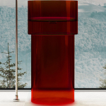 Раковина 45х45 Abber Kristall AT2701Rubin-H красная