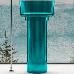 Раковина 45х45 Abber Kristall AT2702Aquamarin бирюзовая Раковина 45х45 Abber Kristall AT2702Aquamarin бирюзовая