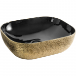 Раковина 50x40 Ceramalux D1302H022 золото, черный