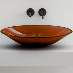 Раковина 53.5х42.5 Abber Kristall AT2812Opal коричневая Раковина 53.5х42.5 Abber Kristall AT2812Opal коричневая