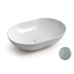 Раковина 60x40 White Ceramic Balisong W0807FM серый матовый