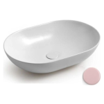 Раковина 60x40 White Ceramic Balisong W0807PK розовый матовый