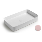 Раковина 65x40 White Ceramic Blade розовый матовый