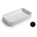 Раковина 65x40 White Ceramic Blade W051705 черный матовый