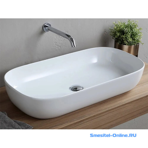 Фото Раковина 76х39 Scarabeo Glam 1803 белая