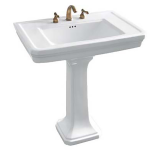 Раковина 81x55,5 Boheme Vogue 942-2-3 белая с пьедесталом