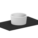 Раковина накладная 42х42 Scarabeo Bucket 8807 белая