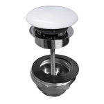 Донный клапан Scarabeo 10010/C CR белый