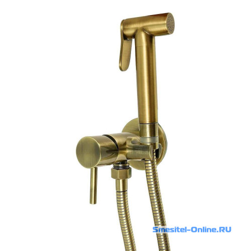 Фото Гигиенический душ со смесителем Almaes Benito AL-859-09 бронза