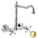 Смеситель для кухни настенный Emmevi Deco Old 12645OR золото