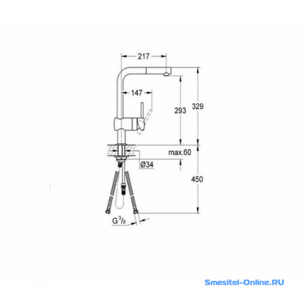 32168000 смеситель для кухни grohe minta