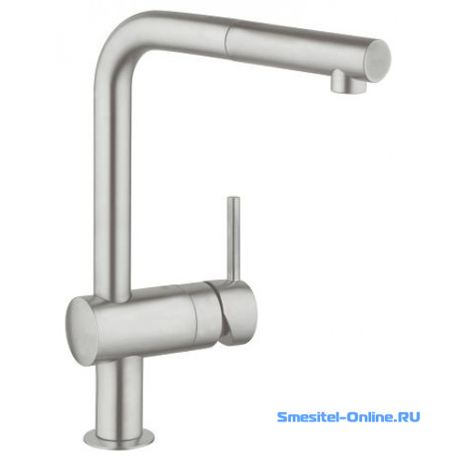 Фото Смеситель для кухни с выдвижным изливом Grohe Minta 32168DC0 сталь