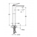  Смеситель для  раковины высокий  Cezares CITY-LC-01 