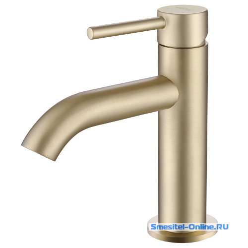 Фото Смеситель ABBER Wasser Kreis AF8110G для раковины, золото матовое